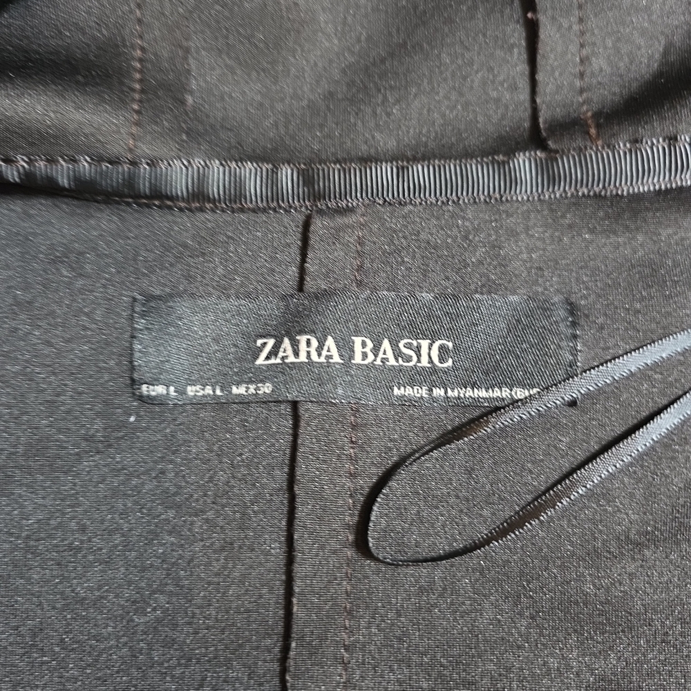 Zara Lightweight Faux Suade Jacket with Hood Women’s Size Large - Picture 9 of 12
